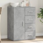 vidaXL Buffet gris béton 59x39x80 cm bois d'ingénierie