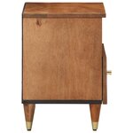 vidaXL Tables de chevet 2 Pièces 40x33x46 cm Bois de manguier solide