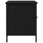 Meuble TV vidaXL en chêne noir 80x40x50 cm en bois d'ingénierie et acier