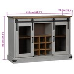 vidaXL Buffet HALDEN 2 portes coulissantes blanc 112x40x80 cm