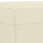 vidaXL Ensemble de canapés 3 Pièces avec coussins Crème Similicuir