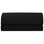 vidaXL Coussin de repose-pieds Uni Noir 44 x 29 x 17 cm