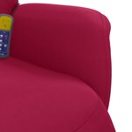 vidaXL Fauteuil de massage inclinable avec repose-pied rouge bordeaux