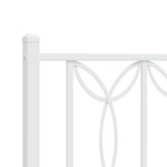 vidaXL Cadre de lit métal sans matelas et pied de lit blanc 140x190 cm