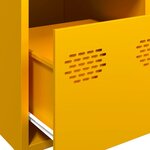 vidaXL Buffet haut jaune moutarde 39x35x103 5 cm acier
