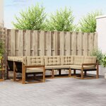 vidaXL Ensemble de canapés d'extérieur 6 Pièces Naturel et Beige