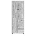 vidaXL Ensemble de Meubles 2 Pièces Sonoma gris Bois d'ingénierie