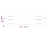 vidaXL Dessus de table rond Ø40x3 cm bois de pin massif