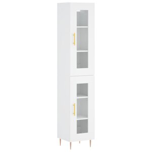 vidaXL Buffet haut Blanc 34 5x34x180 cm Bois d'ingénierie