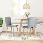 vidaXL Chaises à manger lot de 2 gris clair tissu