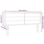 vidaXL Cabeza de cama LED Design Lignes Gris clair 72 cm Tissu