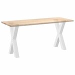 vidaXL Pieds de table à manger en forme de X  2 pièces  blanc  50 x (72-73) cm  acier