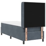 vidaXL Lit Box Spring avec Matelas Gris Foncé 80x200 cm Velours