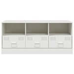 vidaXL Meuble TV blanc 99x39x44 cm acier