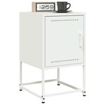 vidaXL Tables de chevet 2 Pièces blanc 36x39x60 5 cm acier