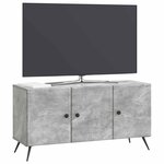 vidaXL Meuble TV Gris béton 99 x 34 5 x 50 cm Bois d'ingénierie