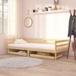 vidaXL Lit de repos avec tiroirs 90x200 cm Bois de pin massif