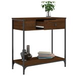 vidaXL Table console chêne marron 75x34 5x75 cm bois d'ingénierie