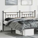 vidaXL Tête de lit métal noir 193 cm