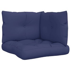 vidaXL Coussins de palette lot de 3 bleu marine tissu oxford