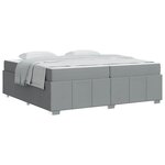 vidaXL Cadre de lit avec matelas Gris clair 200 x 200 cm tissu
