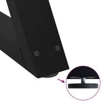 vidaXL Pieds de table à manger 2 pièces Noir 80 x (72-73 3) cm Acier