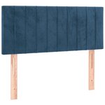vidaXL Sommier à lattes de lit et matelas et LED Bleu foncé 90x200cm