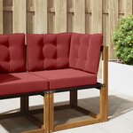 vidaXL Coussin de canapé d'extérieur 3 Pièces Bordeaux Polyester