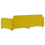 vidaXL Lit de jour avec gigogne et tiroirs jaune 90x200 cm velours