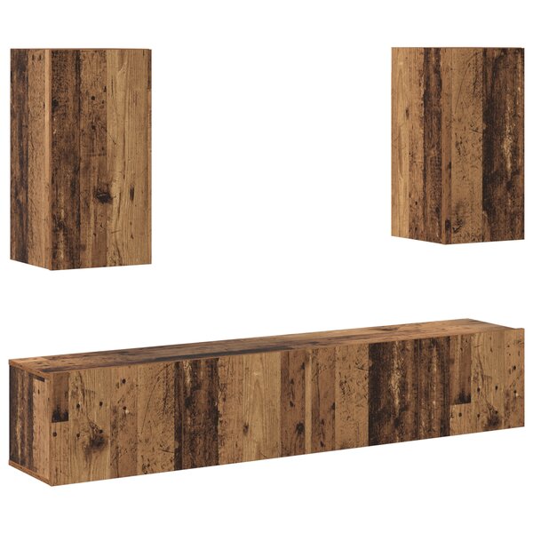 vidaXL Ensemble meuble TV 4 Pièces Bois ancien 160 x 30 x 30 cm