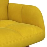vidaXL Sofa 2 places Jaune 115 x 61 x 87 cm Velours (V)
