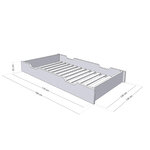 Tiroir de lit 120 x 190 avec sommier BUDDY - bleu marine