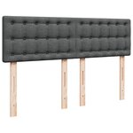 vidaXL Sommier à lattes de lit avec matelas Gris foncé 140x190cm Tissu