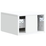 vidaXL Cabinet de chevet mural avec tiroir Blanc 33 x 34 5 x 20 cm
