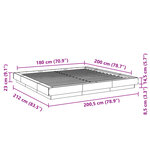 vidaXL Cadre de lit chêne sonoma 180x200 cm bois d'ingénierie