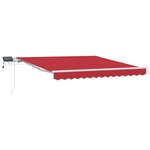 vidaXL Store rétractable manuel avec LED Rouge 300x250 cm