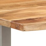 vidaXL Table de salle à manger 118x58x76 cm Bois d'acacia solide