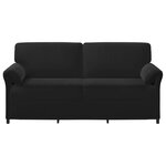 vidaXL Sofa 3 places Noir 198 x 83 x 95 cm Velours