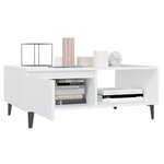 vidaXL Table basse Blanc 90x60x35 cm Aggloméré