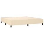 vidaXL Cadre de lit sans matelas crème 200x200 cm tissu