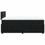 vidaXL Sommier à lattes de lit avec matelas noir 120x190 cm velours