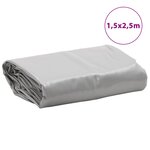 vidaXL Bâche gris 1 5x2 5 m 650 g/m²