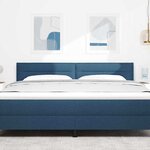 vidaXL Tête de lit LED avec bandes LED Bleu 180 cm tissu