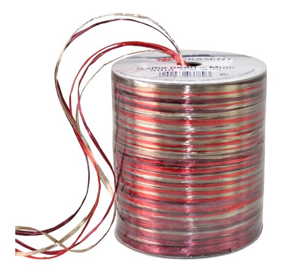 Le raphia kraftel  raffia pearl multicolour 50-m-rouleau