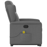 vidaXL Fauteuil de massage inclinable Gris foncé Tissu