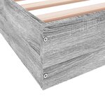 vidaXL Cadre de lit sonoma gris 160x200 cm bois d'ingénierie