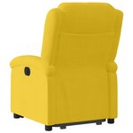 vidaXL Fauteuil inclinable électrique jaune Velours