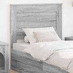 vidaXL Tête de lit Gris Sonoma 100 cm Bois d'ingénierie