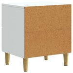 vidaXL Cabinet de chevet avec tiroir 2 Pièces Blanc 43 x 34 5 x 48 cm