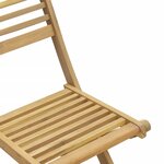 vidaXL Chaises pliables de jardin lot de 2 bois massif d'acacia